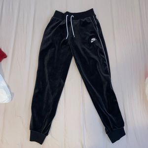 Nike Black Velour Joggers